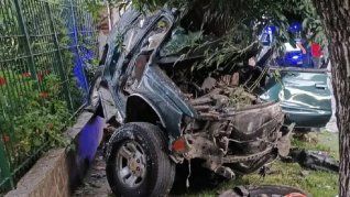 Así quedó la camioneta robada por los delincuentes en Quilmes