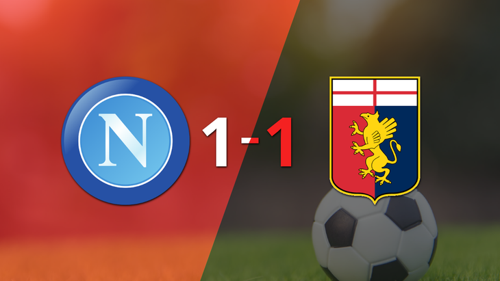 Empate a uno entre Napoli y Genoa