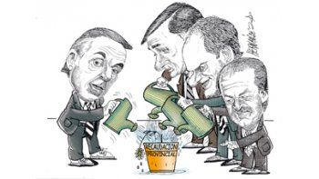 Gobernadores Jorge Sapag (Neuquén), Hermes Binner (Santa Fe), Daniel Scioli (Buenos Aires) y Juan Schiaretti (Córdoba).