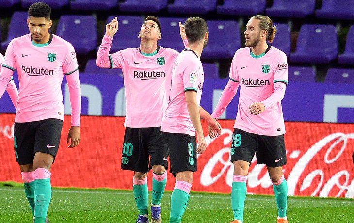 Lionel Messi lleva 7 goles en La Liga española y quedó a uno de Gerard Moreno, el máximo anotador.