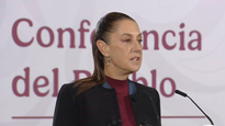 Claudia Sheinbaum en la Mañanera del Pueblo de este viernes.
