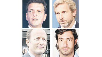 Sergio Massa, Rogelio Frigerio, Martín Insaurralde y Federico Salvai
