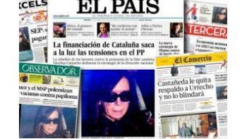 Cristina de Kirchner en los principales diarios del mundo