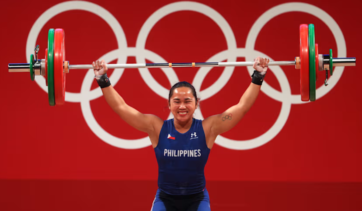 Hidilyn Diaz, a weightlifter, won the first ever Olympic gold medal for the Philippines in Tokyo, and was promoted to sergeant in the army. Hidilyn Diaz, a weightlifter, won the first ever Olympic gold medal for the Philippines in Tokyo, and was promoted to sergeant in the army.
