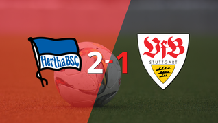 hertha berlin consiguio una victoria en casa por 2 a 1 ante stuttgart