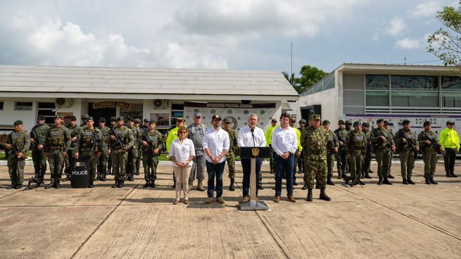 El presidente de Colombia, Iván Duque, en Antioquía.