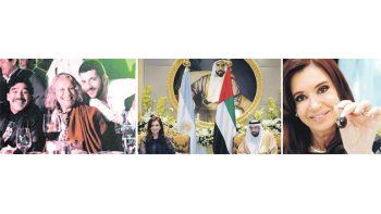 ámbito.com | Diego Maradona, estrella de la cena en Oriente, posa con Beatriz Paglieri, la secretaria de Comercio Exterior. Antes, un almuerzo de Cristina de Kirchner con el presidente de Emiratos Árabes, Khalifa bin Zayed Al Nahayan, en la residencia oficial en las a