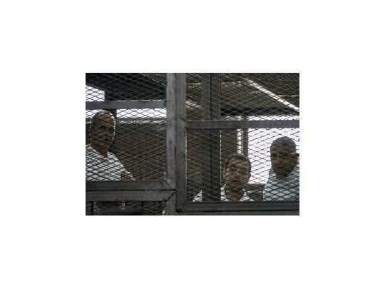 Los tres periodistas condenados.