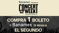 concert week: que conciertos tendran 2x1 del 10 al 14 de febrero 2025 con tarjetas banamex