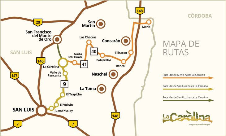 Map of La Carolina. Map of La Carolina.