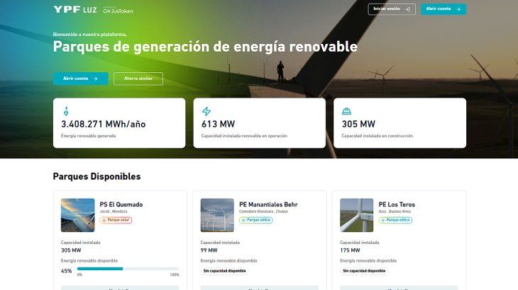La plataforma permite elegir de qué parque solar o eólico se puede contratar energía renovable (a un precio más alto, pero más eficiente) y en un futuro se podrá elegir de qué central térmica (más económica y estable). La plataforma permite elegir de qué parque solar o eólico se puede contratar energía renovable (a un precio más alto, pero más eficiente) y en un futuro se podrá elegir de qué central térmica (más económica y estable).