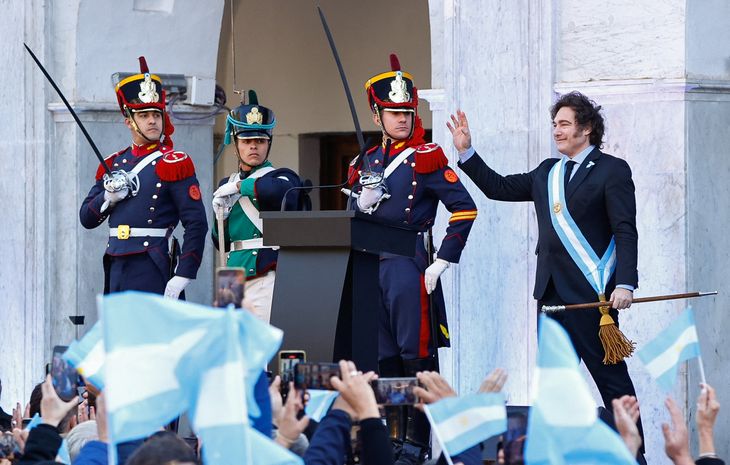 Javier Milei encabezará un acto por el Día de la Bandera (Imagen de archivo). 