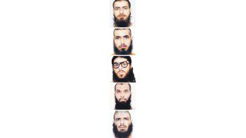 ámbito.com | Los sirios Adnan Anham, Yihad Diyab, Mahmoud Faraj y Alí Shaabaan, y el palestino Mohamed Tahanmatan, cinco de los seis refigiados de Guantánamo en Uruguay.