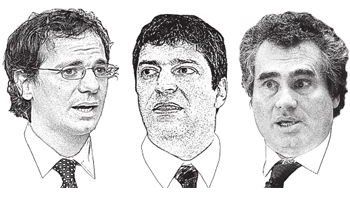 Lucas Llach, Javier Alvaredo y Alejandro Vanoli