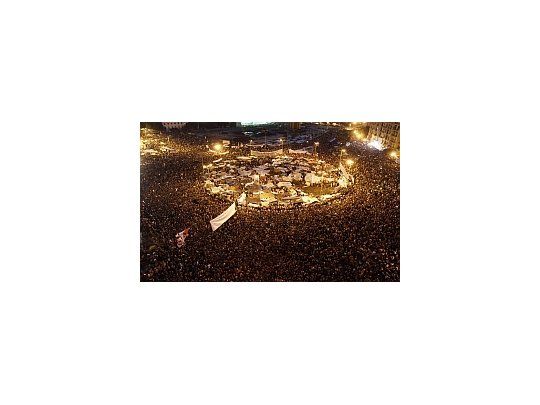 La plaza Tahrir, en el centro de El Cairo, punto clave de las masivas protestas.