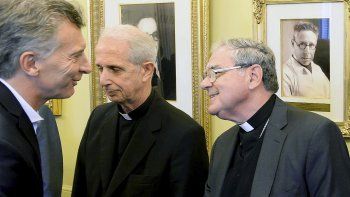 Macri recibió a monseñor Ojea, acompañado por el cardenal Mario Poli, en noviembre.