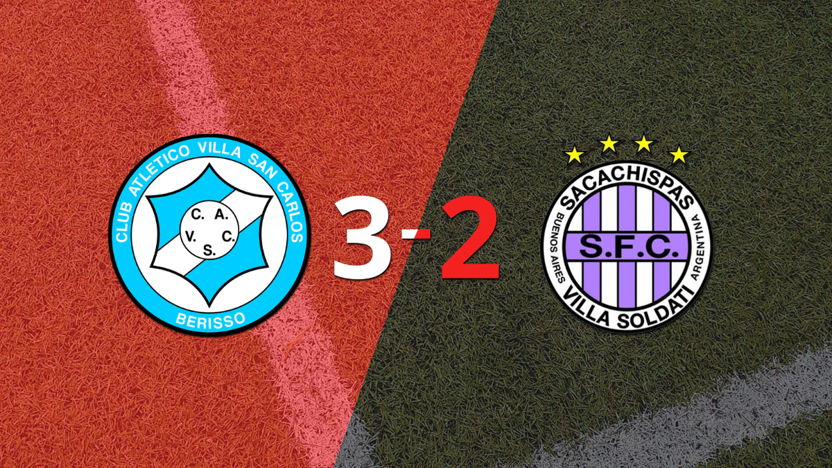 Villa San Carlos wins 3-2 against Sacachispas