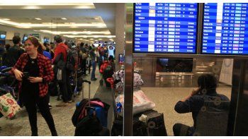 El reporte indica que los vuelos de Aerolíneas Argentinas se vieron afectados por los inconvenientes.