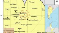 El mapa del sismo registrado en Jujuy.