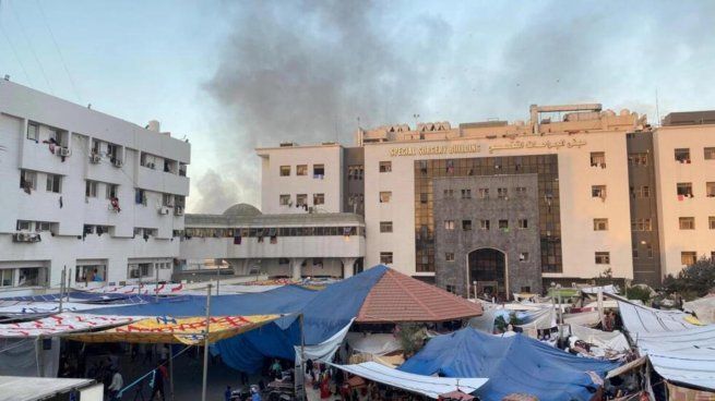El hospital Al-Shifa, que fue atacado por el Ejército de Israel.