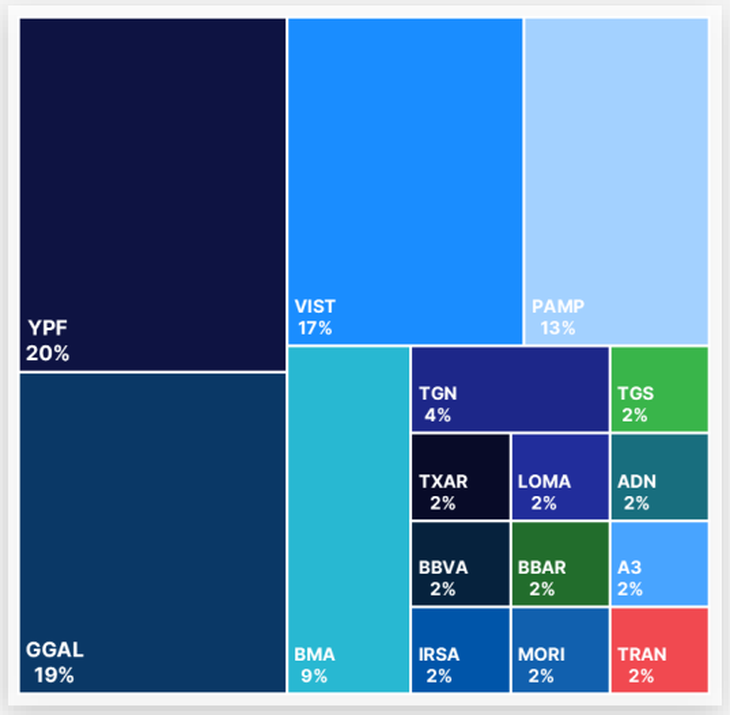 YPF, GGAL y VIST son las acciones más escogidas por los gestores de activos en Argentina.