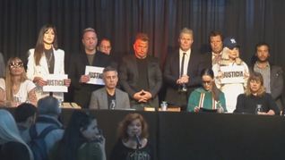 Actores y actrices pidieron justicia por Silvina Luna. 
