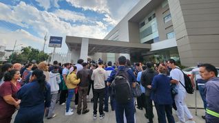 Personas evacuadas tras el sismo en México.&nbsp;