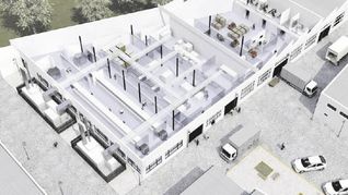 Render. Una vista de la futura planta de litio de Eramet, en Salta.