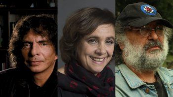 alejandro dolina, ana maria shua y pedro saborido en la la feria del libro de san martin
