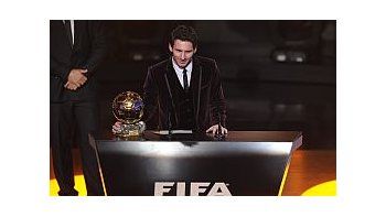 Messi dio un breve discurso luego de recibir su galardón.