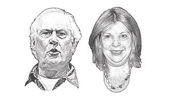 Fernando Pino Solanas y Elisa Carrió