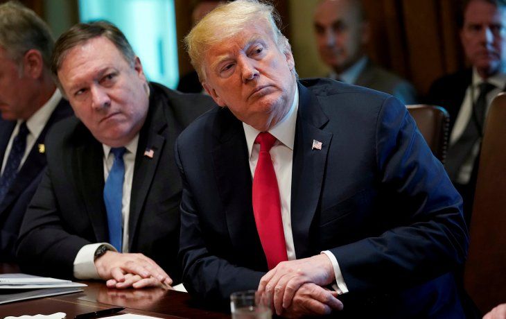 El presidente de EEUU, Donald Trump, y su secretario de Estado, Mike Pompeo.