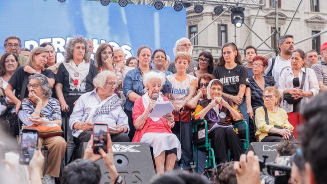 Estela Carlotto habló en el Festival por el Día de los Derechos Humanos.
