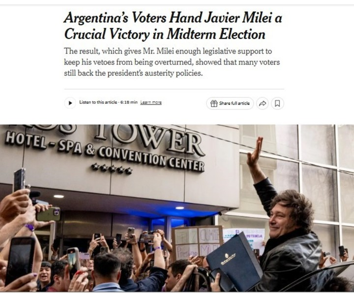 La repercusión del New York Times. La repercusión del New York Times.