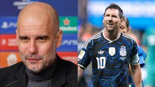 Guardiola se rindió a los pies de Messi y lo llenó de elogios tras su actuación ante Inglaterra.&nbsp;