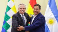 Alberto Fernández junto al presidente de Bolivia, Luis Arce.