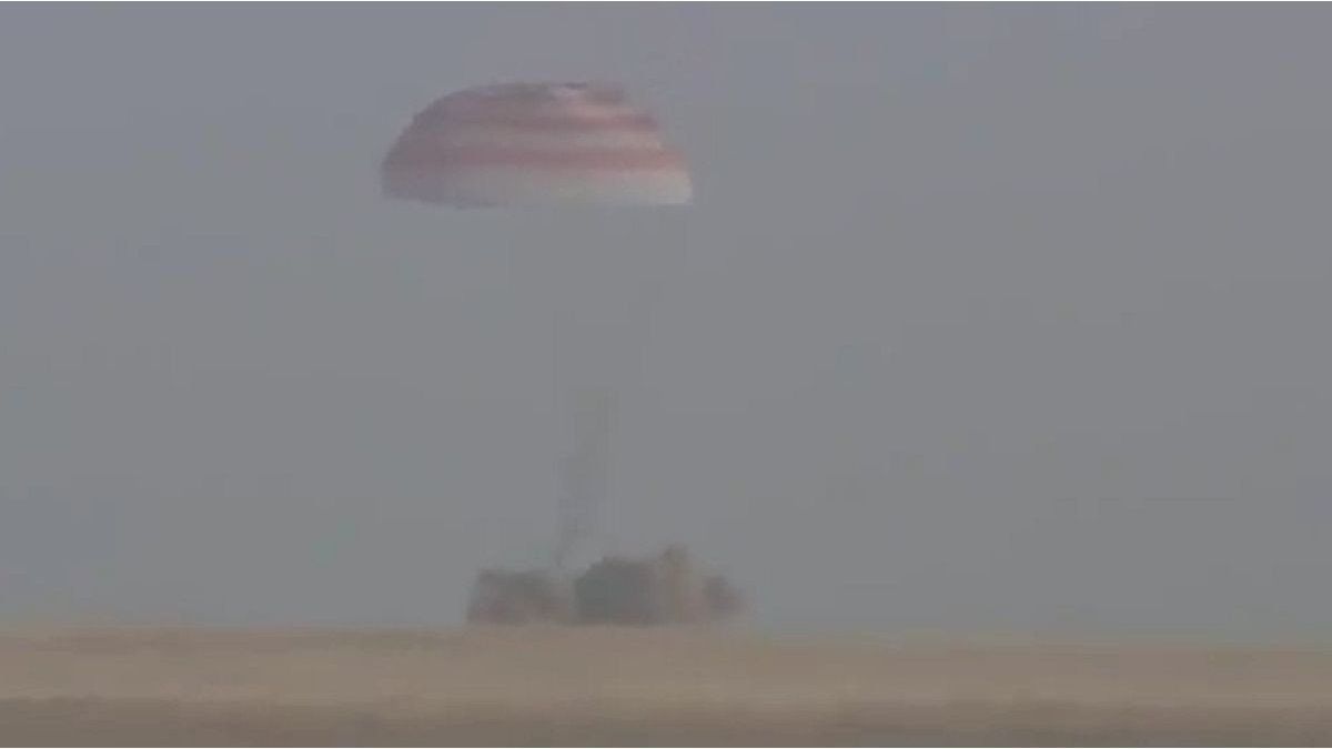 Three astronauts returned to Earth after a record mission
