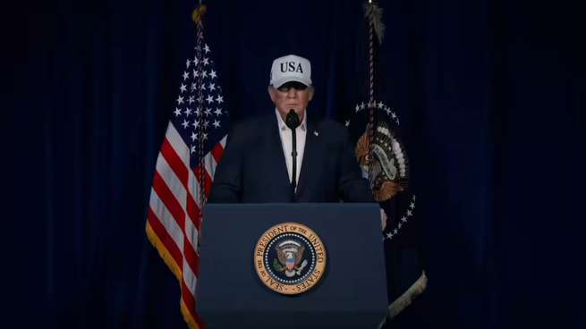 Donald Trump grabó un mensaje de 8 minutos donde detalló los objetivos del ataque sobre Irán.