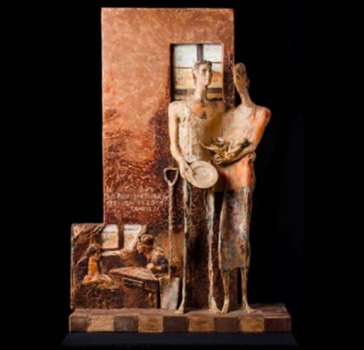 Sin pan y sin trabajo en el 20000 también, cera pigmentada, 2000. Sin pan y sin trabajo en el 20000 también, cera pigmentada, 2000.