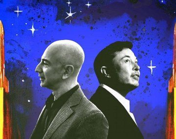 Elon Musk y Jeff Bezos, dos de los hombres más ricos del mundo. 