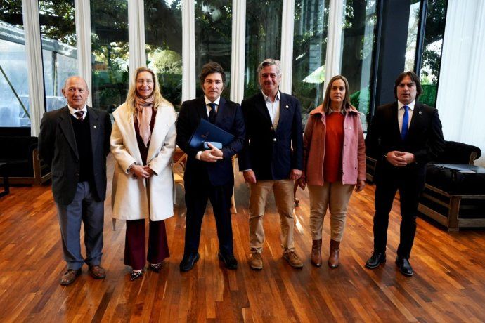 Javier Milei mantuvo un encuentro con la Mesa de Enlace. 