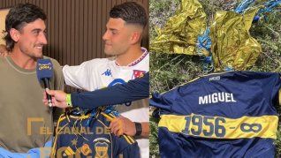La camiseta lanzada por Boca en homenaje a Miguel Ángel Russo apareció un mes después en un campo de Uruguay.