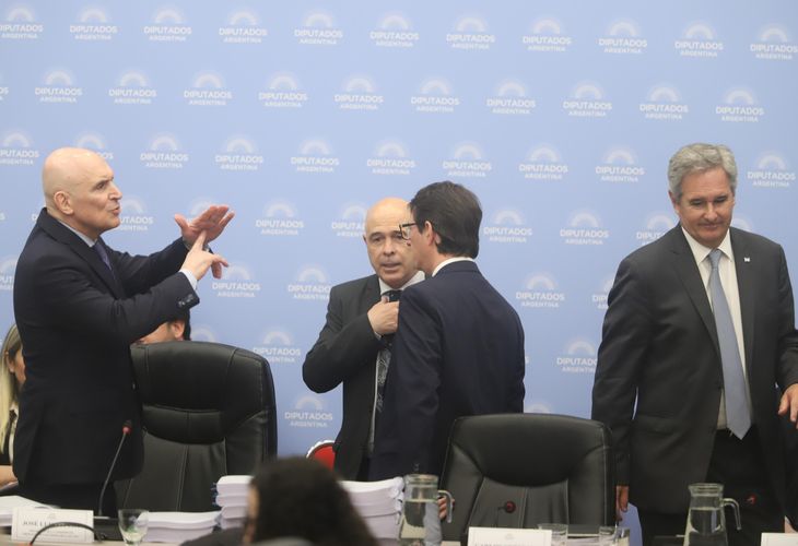 José Luis Espert, Bartolomé Abdala, Carlos Guberman y Pablo Quirno en el debate del Presupuesto.