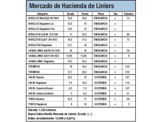 Pocos negocios en Mercado de Liniers