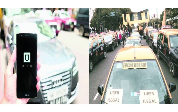 las dos caras. Cuando Uber desembarcó en el país, en abril de 2016, los taxistas porteños salieron a las calles para protestar contra la app.