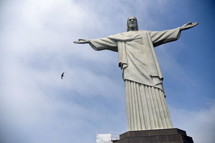 The statue was built almost entirely in Brazil, with the exception of the head and hands, which were molded in France.