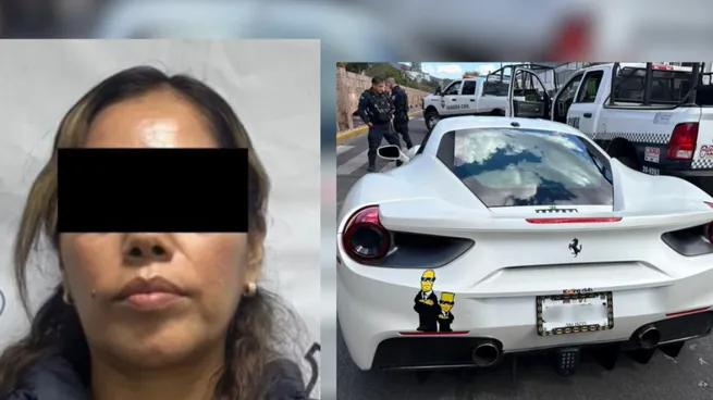 La funcionaria que falsificaba placas y la Ferrari que destapó el escándalo.