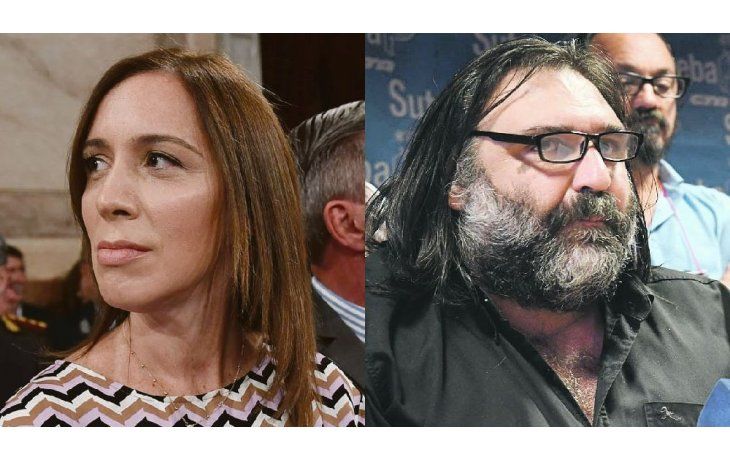 Enemigos íntimos. María Eugenia Vidal y Roberto Baradel (Suteba), en otra tensa puja. “Usan el sello de Ctera para hacer política cuando no pueden resolver las cuestiones desde el gremialismo”, dicen desde el Gobierno.