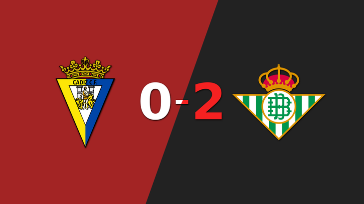 Betis venció por 2-0 a Cádiz como visitante