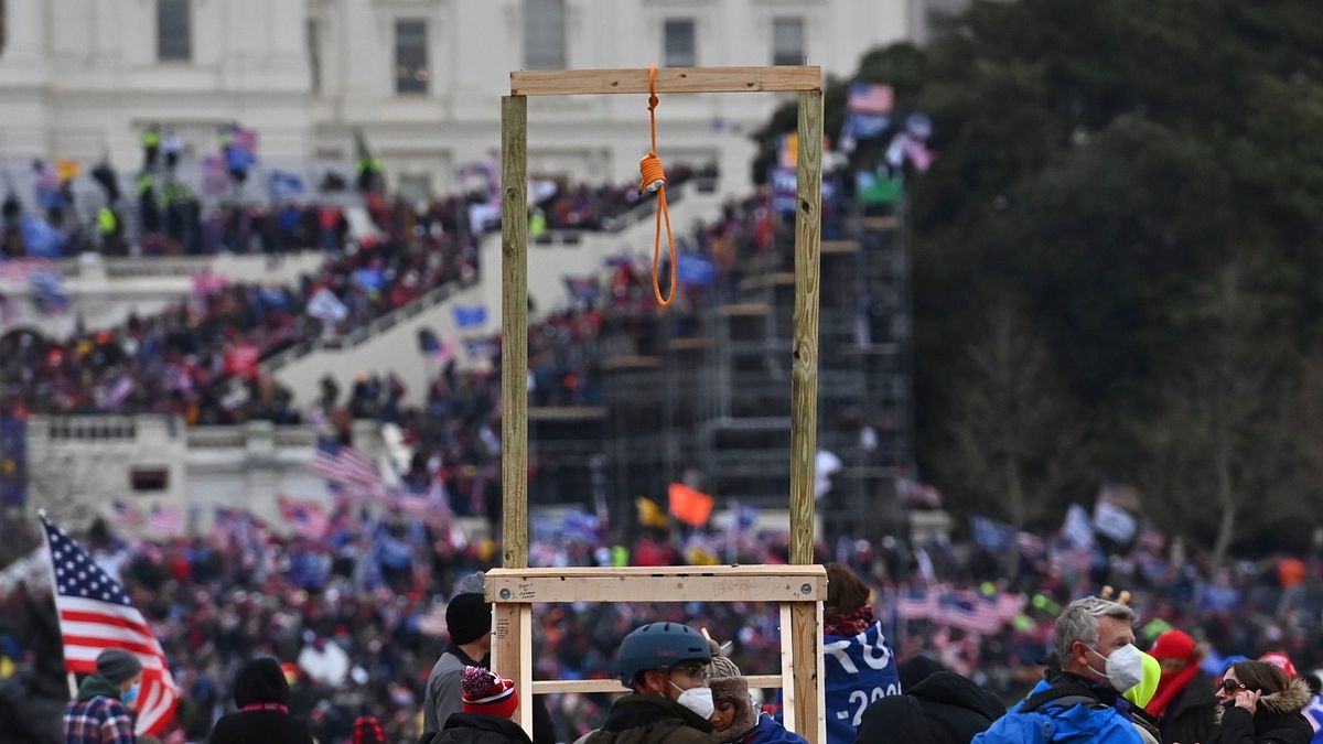 prove that Trump supported hanging his vice, Mike Pence